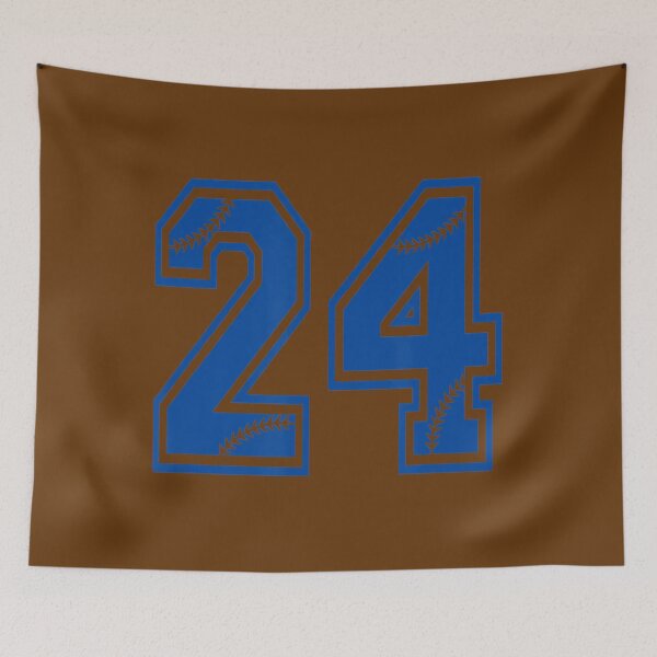 Artikelvorschau, Baseball-Nummer 24, blaues Sportspieler-Uniform-Trikot entworfen und verkauft von iurywjmrtug91.
