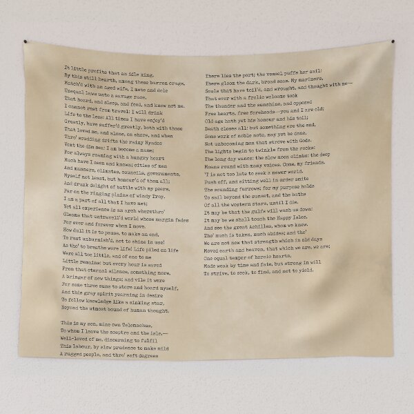 Item preview, Ulysses - Alfred Lord Tennyson Poem - Literature - Typewriter Print - Vintage designed and sold by Studio Grafiikka.