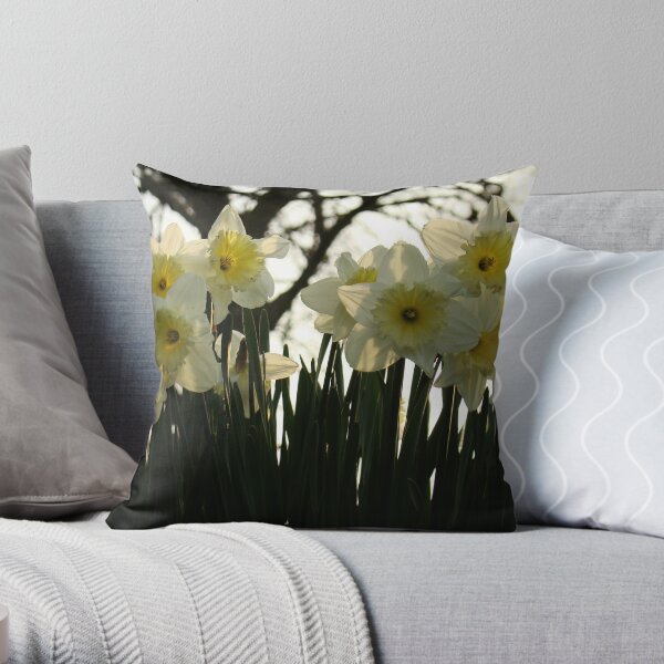 Skelton Village Green - Daffs Throw Pillow