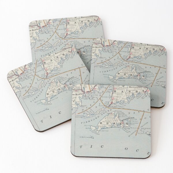 Item preview, Vintage Map of Marthas Vineyard (1901) designed and sold by BravuraMedia.