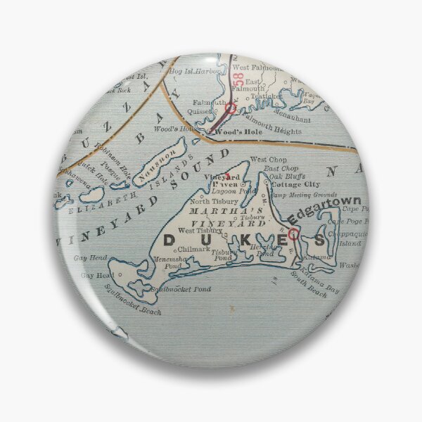 Item preview, Vintage Map of Marthas Vineyard (1901) designed and sold by BravuraMedia.