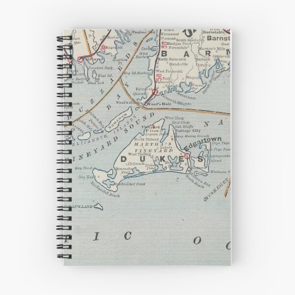 Item preview, Vintage Map of Marthas Vineyard (1901) designed and sold by BravuraMedia.
