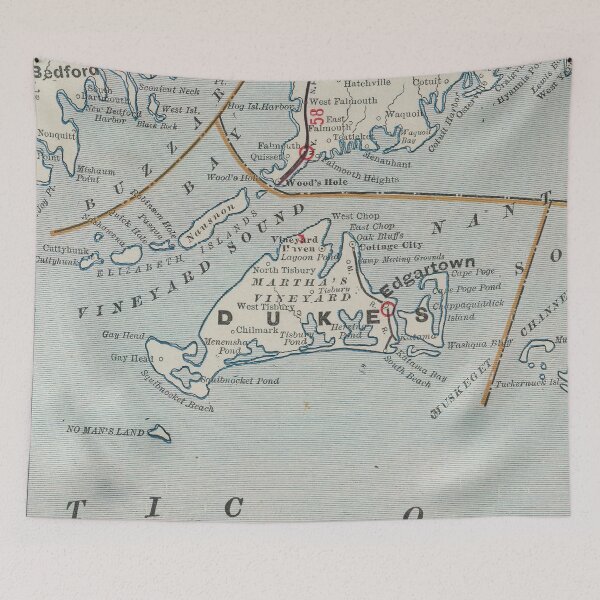Item preview, Vintage Map of Marthas Vineyard (1901) designed and sold by BravuraMedia.