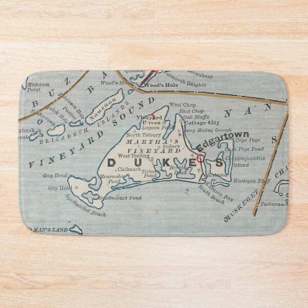 Item preview, Vintage Map of Marthas Vineyard (1901) designed and sold by BravuraMedia.