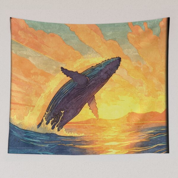 Item preview, Whales soar, skies witness wonder. designed and sold by Era-of-Traveler.