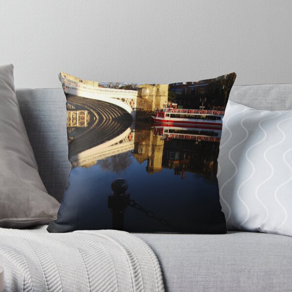 So Blue - So Still - The River Ouse - Lendal Bridge - York Throw Pillow