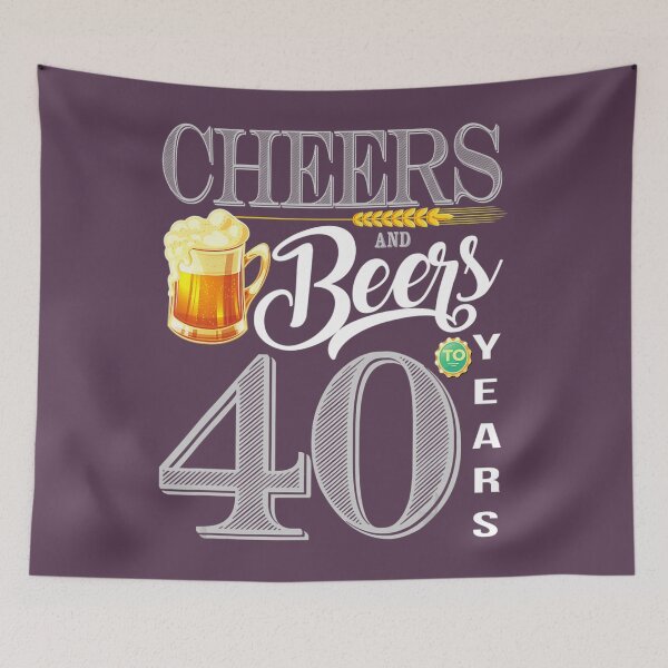 Item preview, 40th Birthday 	 Cheers And Beers To 40 Years 	 	 designed and sold by rjiduehzmy5.