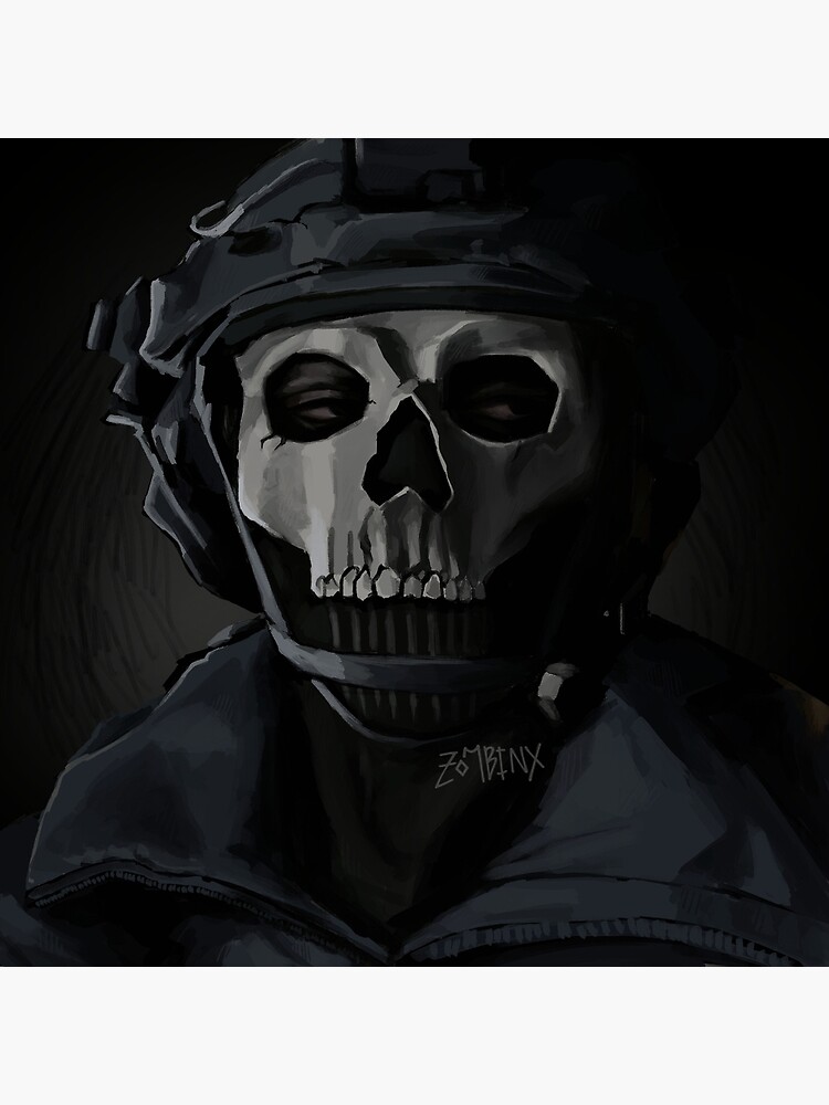 Ghost Cod MW2 Art Print for Sale by elykoi