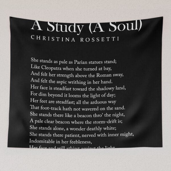 Item preview, A Study A Soul - Christina Rossetti Poem - Literature - Typography Print 2 - Black designed and sold by Studio Grafiikka.