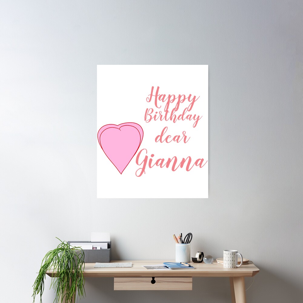 Happy Birthday dear Gianna 1 Sticker 