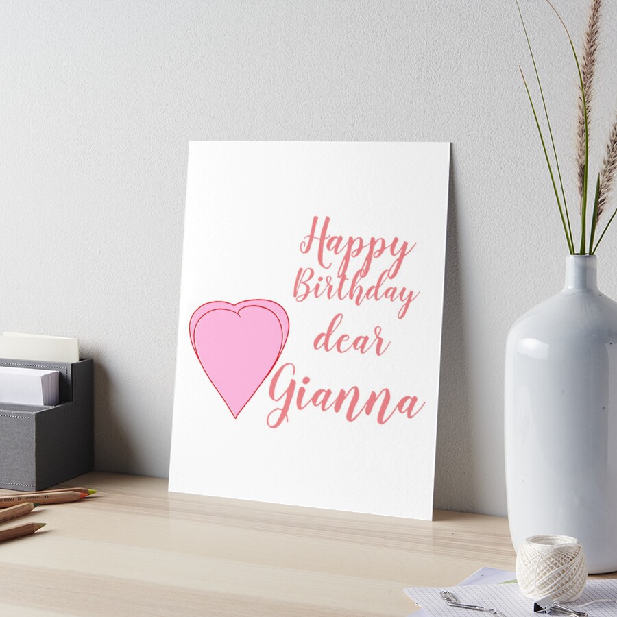 Happy Birthday dear Gianna 1 Sticker 