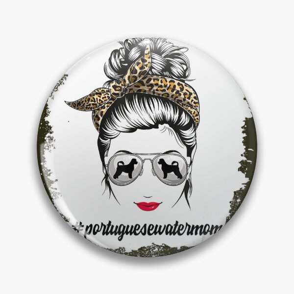 Item preview, Portuguese Water Dog Mom Bleached Messy Bun Leopard 	 	 	 designed and sold by yrdtlzswciy11.