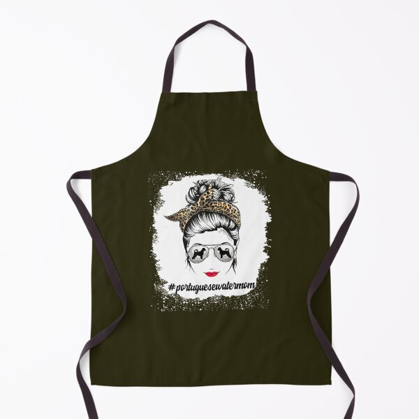 Item preview, Portuguese Water Dog Mom Bleached Messy Bun Leopard 	 	 	 designed and sold by yrdtlzswciy11.