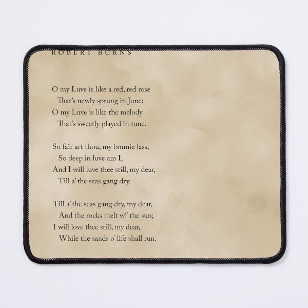 Item preview, A Red, Red Rose - Robert Burns Poem - Literature - Typewriter Print 2 - Vintage designed and sold by Studio Grafiikka.