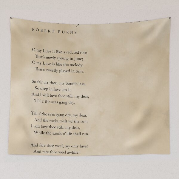 Artikelvorschau, A Red, Red Rose - Robert Burns Poem - Literature - Typewriter Print 2 - Vintage entworfen und verkauft von Studio Grafiikka.