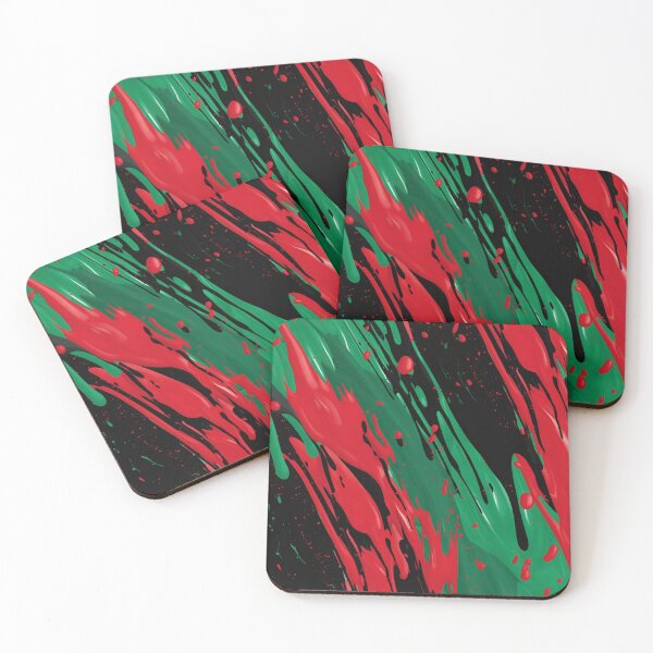 Item preview, Red/Black/Green paint pattern designed and sold by AWSai-4.