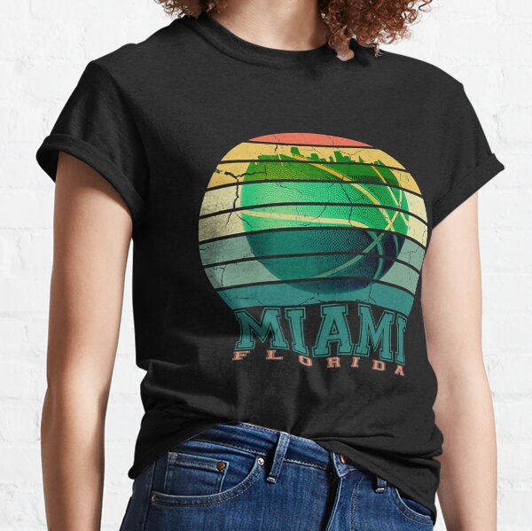 Miami Skyline Basketball Shirt Jersey Vintage Retro Florida 