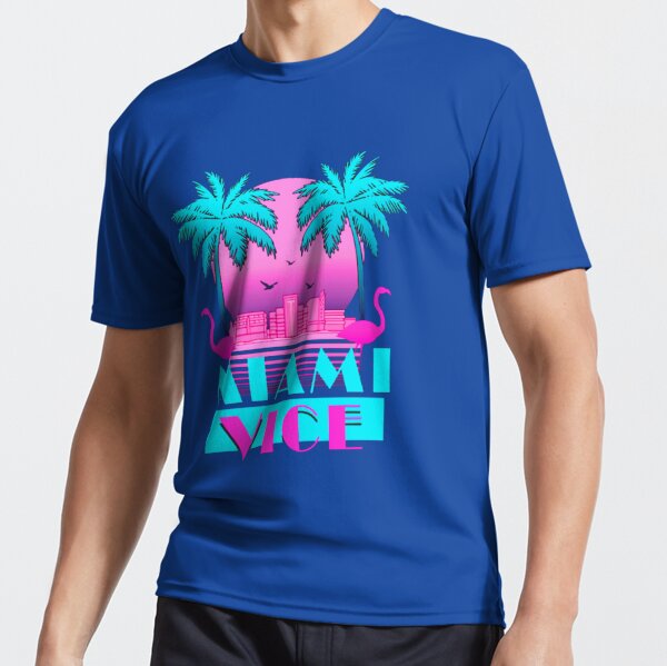Miami Heat Shirt, Vintage Miami Florida Cityscape Retro Basketball 80's T- Shirt
