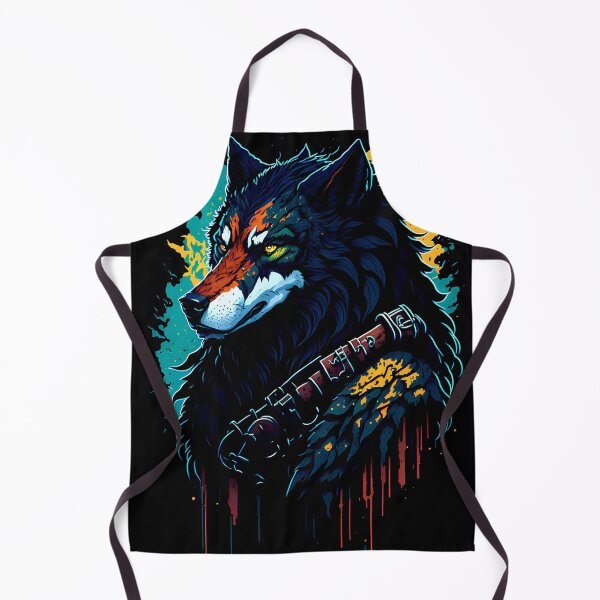 Item preview, Wolf Dog Tribal Warrior Assassin Animal Black designed and sold by druidwolfart.