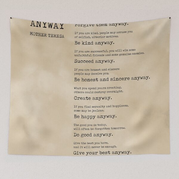 Item preview, Do It Anyway - Mother Teresa Poem - Literature - Typewriter Print 1 - Vintage designed and sold by Studio Grafiikka.