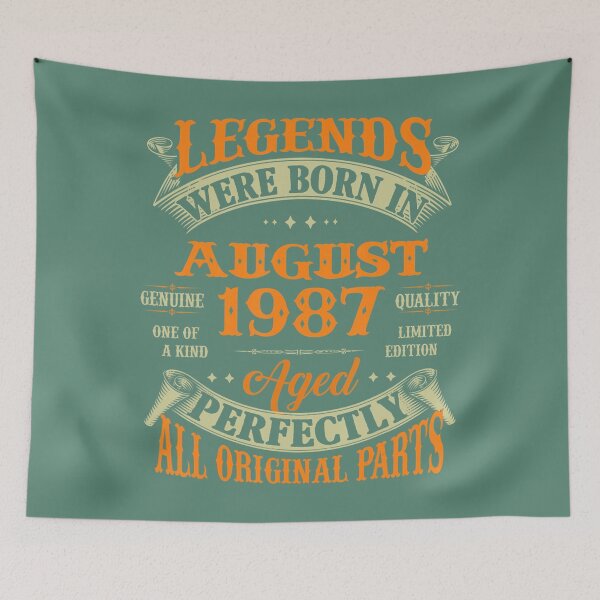 Item preview, 35th Birthday 	 Legends Born In August 1987 35 Years Old 	 	 designed and sold by xywuntwp40.