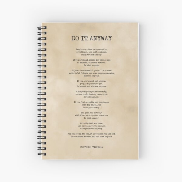 Item preview, Do It Anyway - Mother Teresa Poem - Literature - Typewriter Print 2 - Vintage designed and sold by Studio Grafiikka.