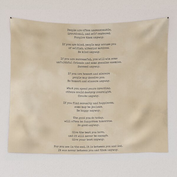 Item preview, Do It Anyway - Mother Teresa Poem - Literature - Typewriter Print 2 - Vintage designed and sold by Studio Grafiikka.