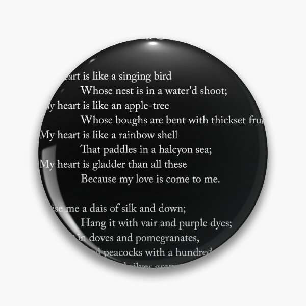 Item preview, A Birthday - Christina Rossetti Poem - Literature - Typography Print 1 - Black designed and sold by Studio Grafiikka.