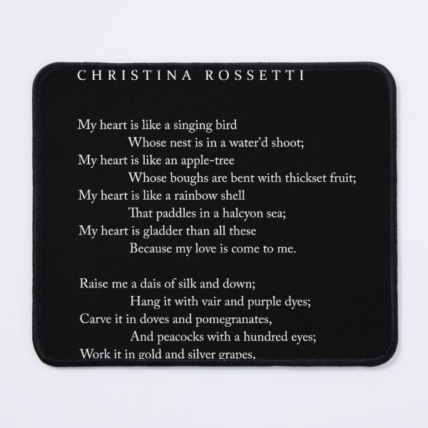 Item preview, A Birthday - Christina Rossetti Poem - Literature - Typography Print 1 - Black designed and sold by Studio Grafiikka.