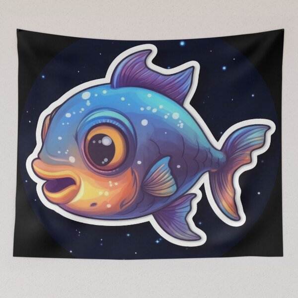 Item preview, Kawaii Cute Fish Good Night designed and sold by duke818.