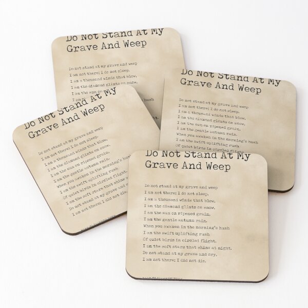 Item preview, Do Not Stand At My Grave And Weep - Mary Elizabeth Frye Poem - Literature Typewriter Print 1 Vintage designed and sold by Studio Grafiikka.