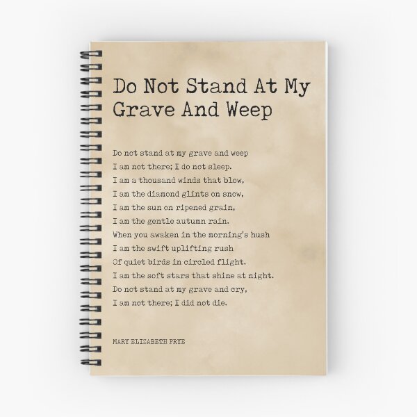 Item preview, Do Not Stand At My Grave And Weep - Mary Elizabeth Frye Poem - Literature Typewriter Print 1 Vintage designed and sold by Studio Grafiikka.