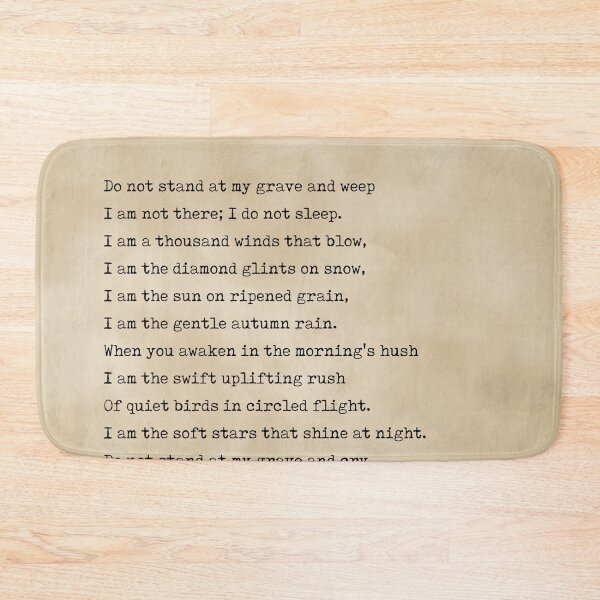 Item preview, Do Not Stand At My Grave And Weep - Mary Elizabeth Frye Poem - Literature Typewriter Print 1 Vintage designed and sold by Studio Grafiikka.