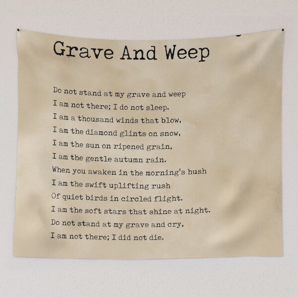 Aperçu de l'œuvre Do Not Stand At My Grave And Weep - Mary Elizabeth Frye Poem - Literature Typewriter Print 1 Vintage créée et vendue par Studio Grafiikka.