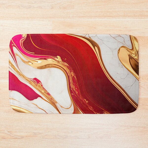 Item preview, red gold marble designed and sold by fleurdesignart.