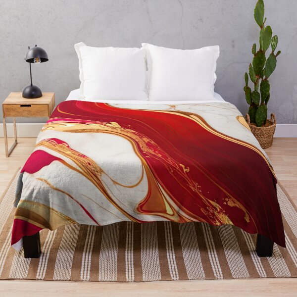 Item preview, red gold marble designed and sold by fleurdesignart.