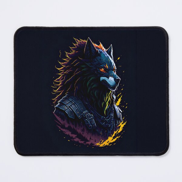 Item preview, Wolf Wolves Dog Tribal Warrior Assassin Animal Black designed and sold by druidwolfart.