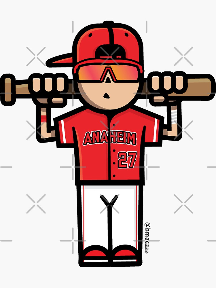 Shohei Ohtani #17 Los Angeles Angels of Anaheim Signature Jersey Sticker  for Sale by TheBmacz