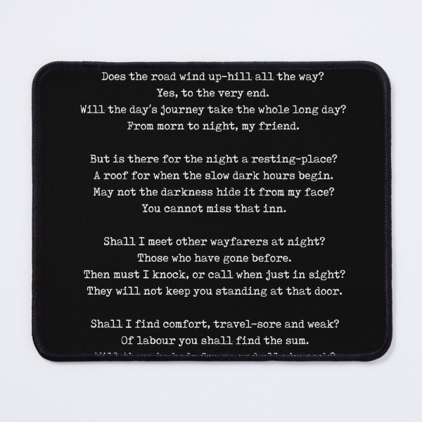Item preview, Up-Hill - Christina Rossetti Poem - Literature - Typewriter Print 1 - Black designed and sold by Studio Grafiikka.