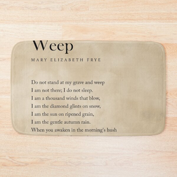 Item preview, Do Not Stand At My Grave And Weep - Mary Elizabeth Frye Poem - Literature Typewriter Print 2 Vintage designed and sold by Studio Grafiikka.