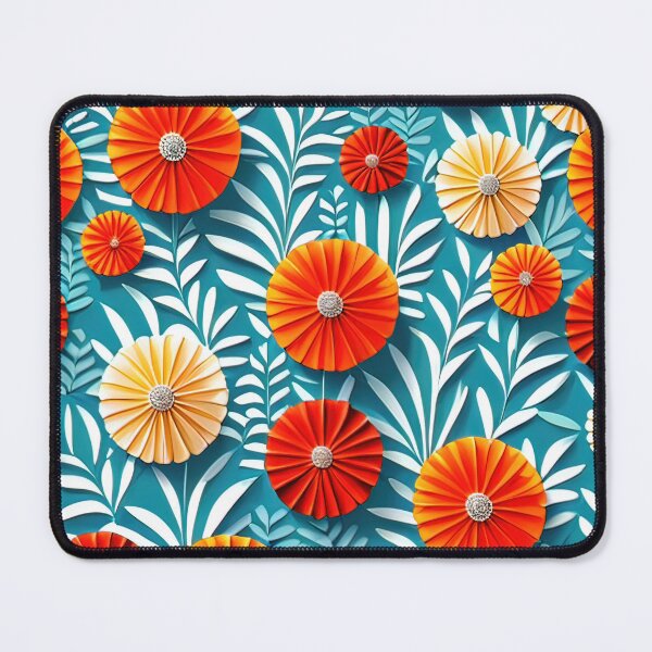 Aperçu de l'œuvre Fleurs en papier élégantes : Tendance 3D Kirigami Floral Artistry Seamless Vector Flowers Pattern - Design haut de gamme créée et vendue par Jisoo Flowers.