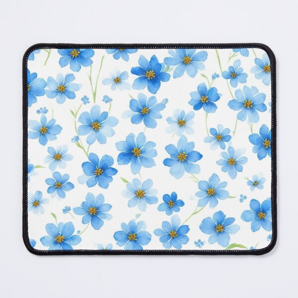 Item preview, watercolor flower Myosotis alpestris subsp asiatica designed and sold by ohmdesignart.