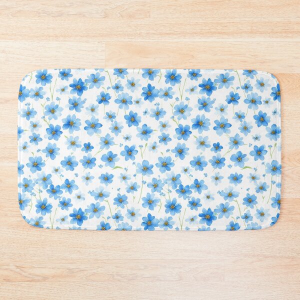 Item preview, watercolor flower Myosotis alpestris subsp asiatica designed and sold by ohmdesignart.