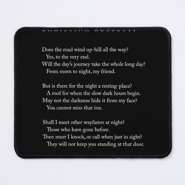 Item preview, Up-Hill - Christina Rossetti Poem - Literature - Typography Print 2 - Black designed and sold by Studio Grafiikka.