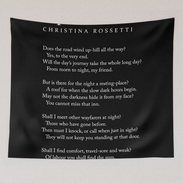 Item preview, Up-Hill - Christina Rossetti Poem - Literature - Typography Print 2 - Black designed and sold by Studio Grafiikka.