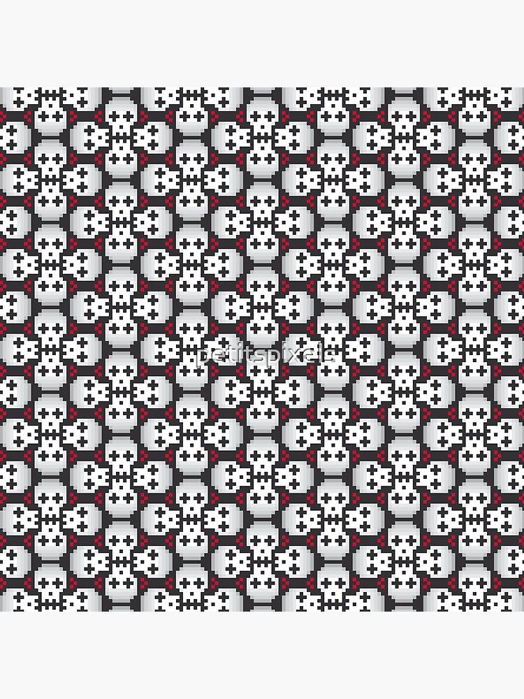 Pixelated skulls pattern by petitspixels