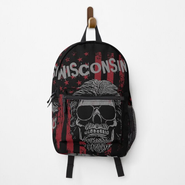 Item preview, Wisconsin American Patriot Mullet Punk Rock Skull designed and sold by donpakundo19.