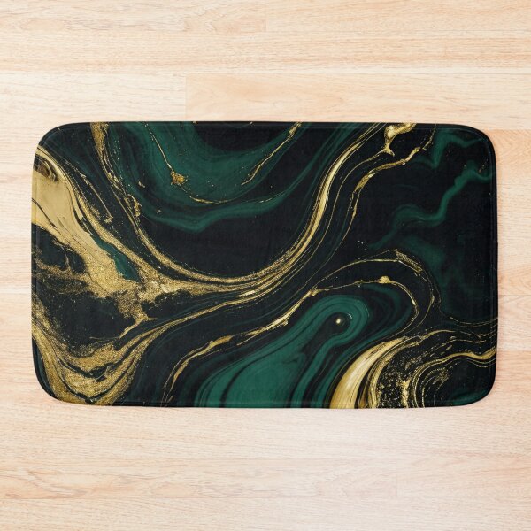 Item preview, emerald green gold marble designed and sold by fleurdesignart.