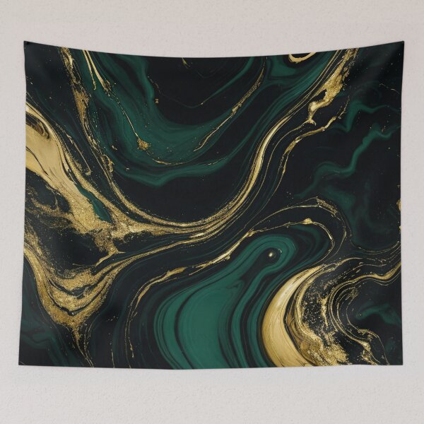 Item preview, emerald green gold marble designed and sold by fleurdesignart.
