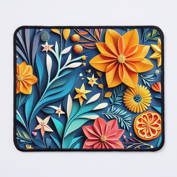 Item preview, Beauty with Paper: Trending 3D Kirigami Floral Art Seamless Vector Flowers Pattern - Premium Design designed and sold by Jisoo Flowers.